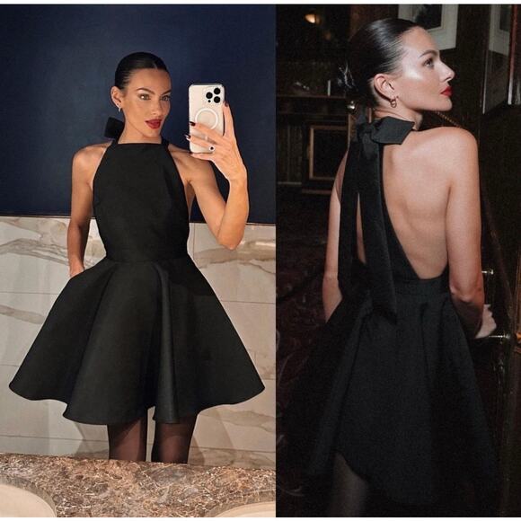 New Arrivals Ilkyaz Ozel NWT Loco Dress Bow Dress In New York 36 FR - Picture 5 of 10